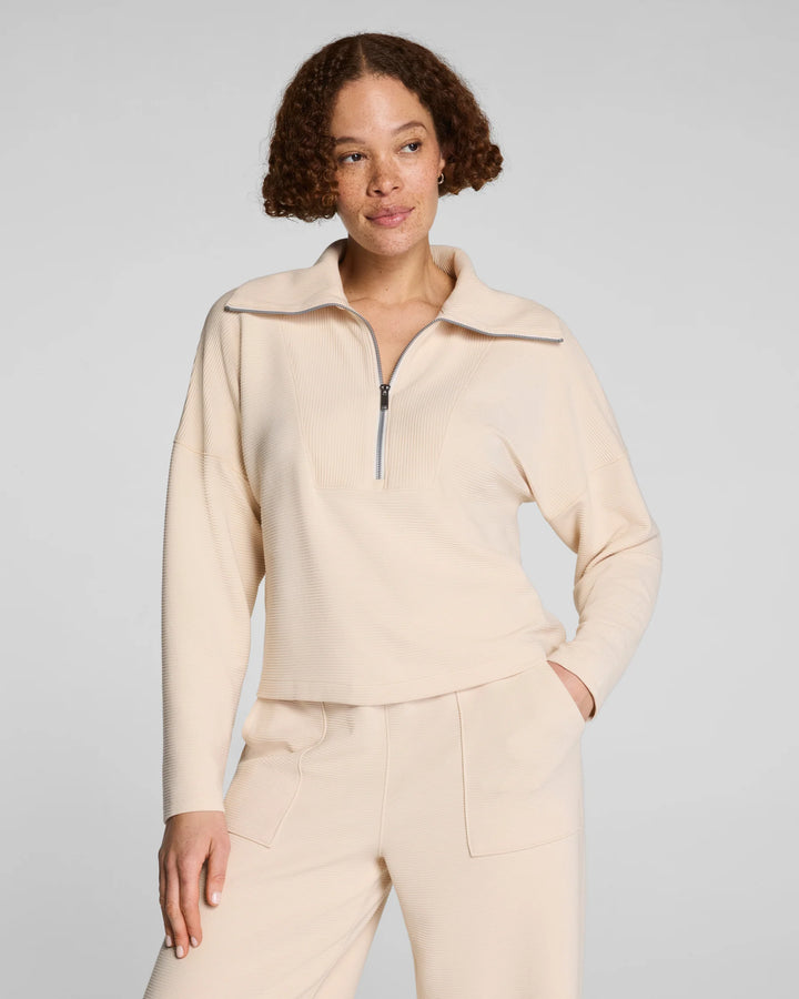 French Rib Half Zip | Toasted Coconut