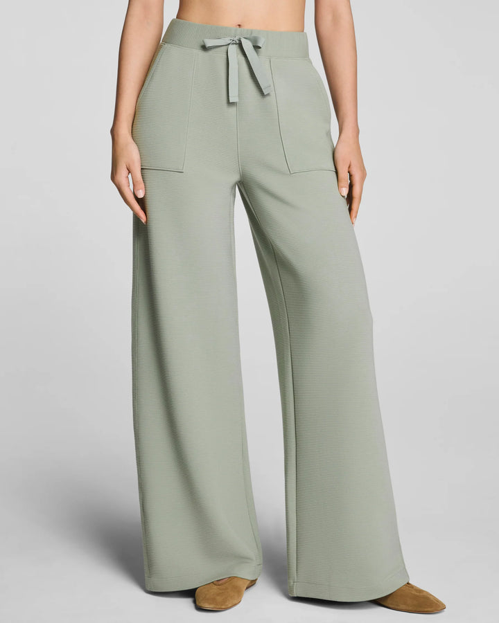 French Rib Wide Leg Pant | Sage Brush