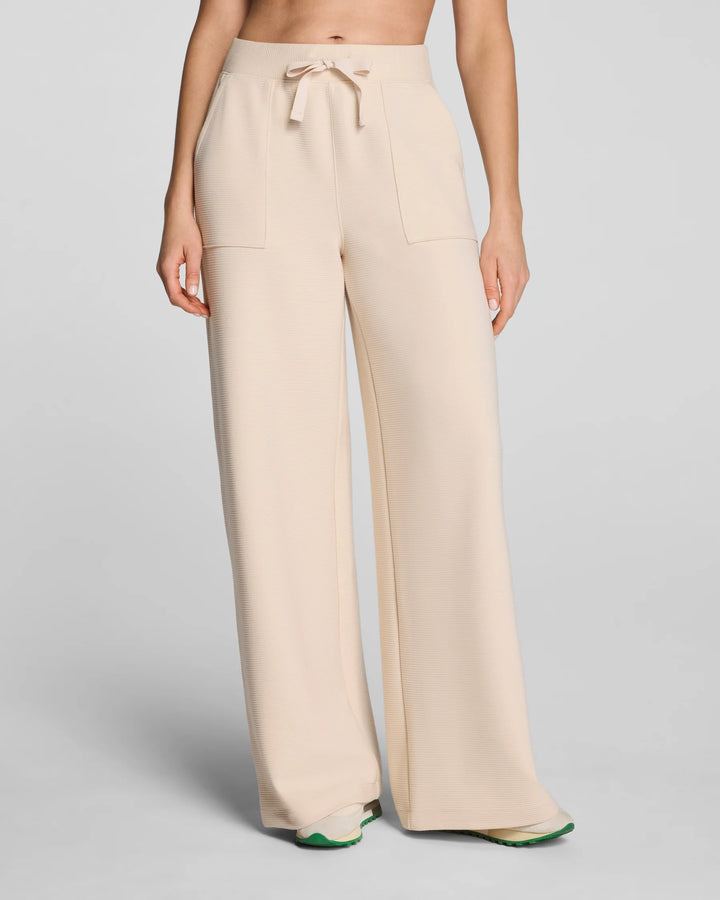 French Rib Wide Leg Pant | Toasted Coconut