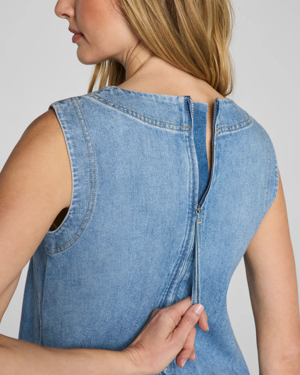Lightweight Denim Mini Dress | Seaside Blue