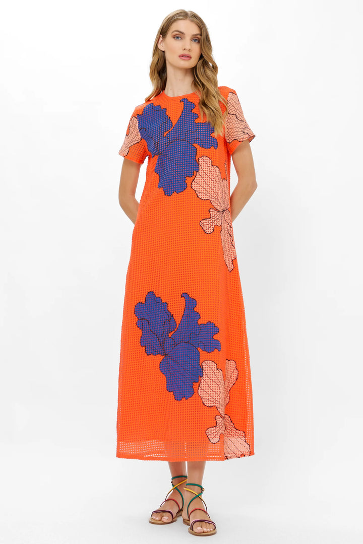 Short Sleeve Shift Maxi | Red Bora Bora