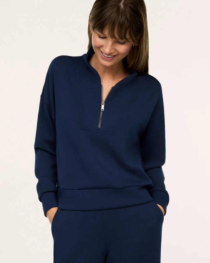 AirEssentials Shawl Collar Half Zip | Timeless Navy