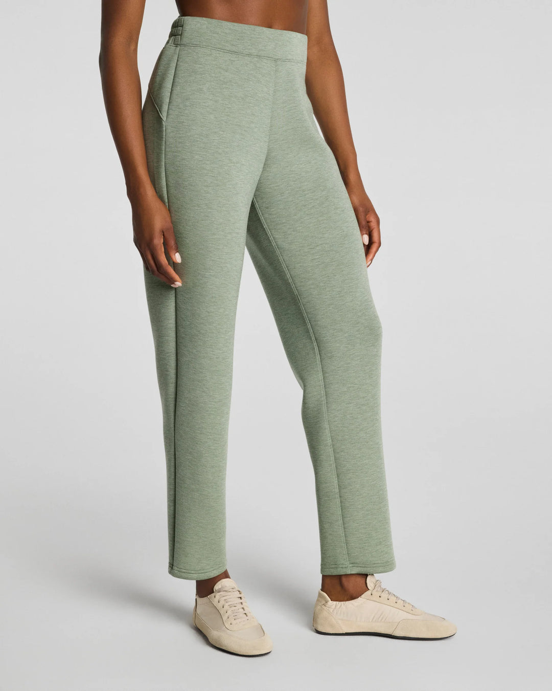 AirEssentials Slim Straight Pant | Sage Brushed Heather - Charlotte's Inc