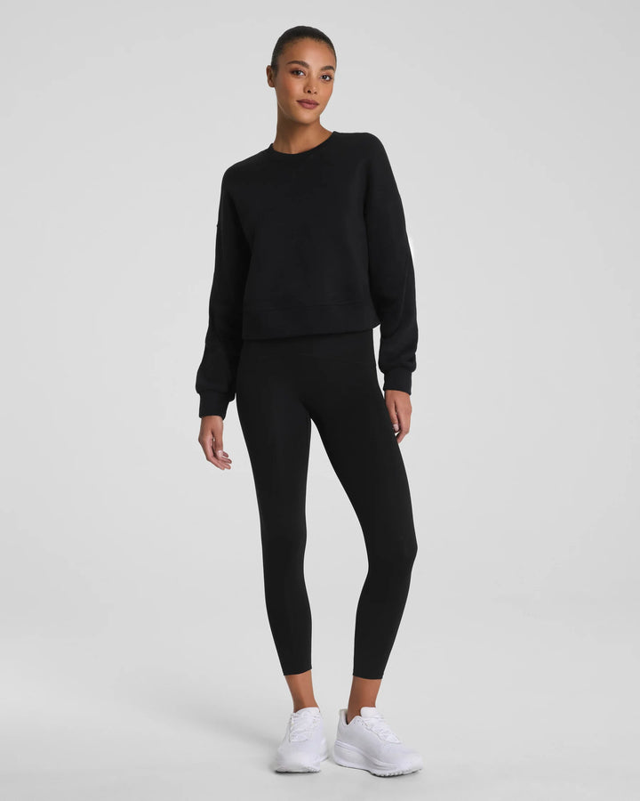 Cotton Fleece Crewneck | Black