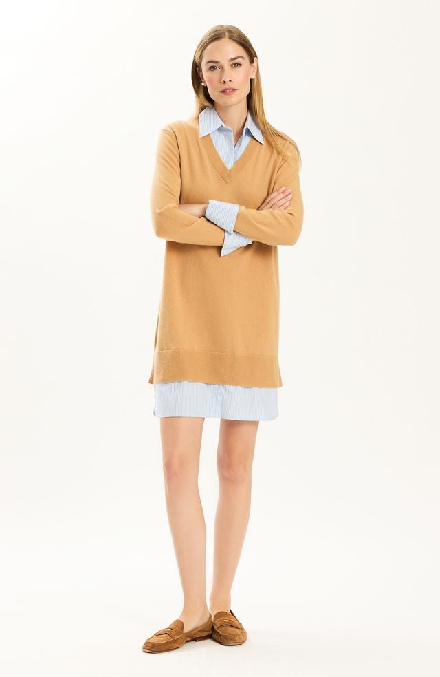 Logan Cashmere Dress | Iced Coffee