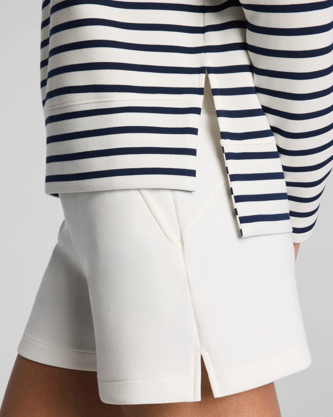 Crewneck Long Sleeve Top | Timeless Navy Striped
