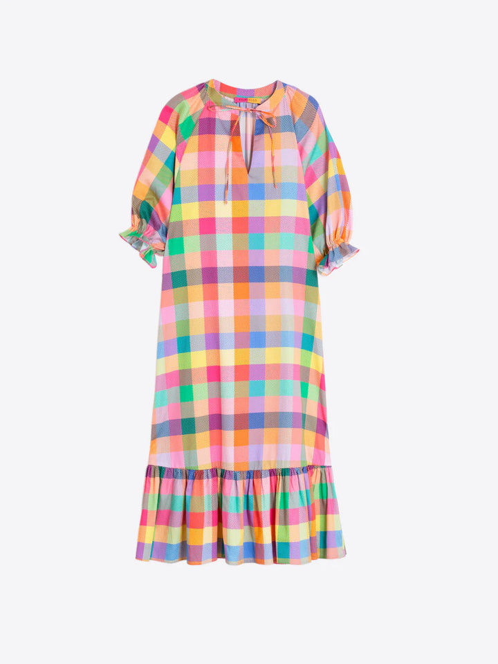 Gingham Plaid Dress | Multicolor