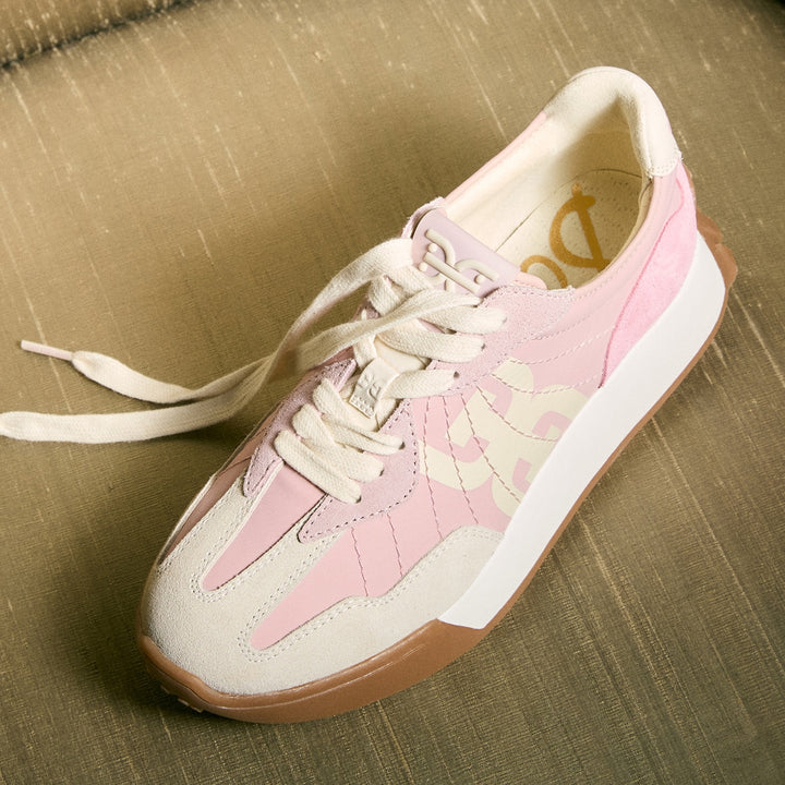 Langley Retro Lace Up Sneakers | Rose Blush - Charlotte's Inc