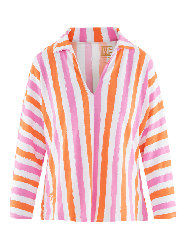 Pajama Pant Set | Coral Pink Stripe