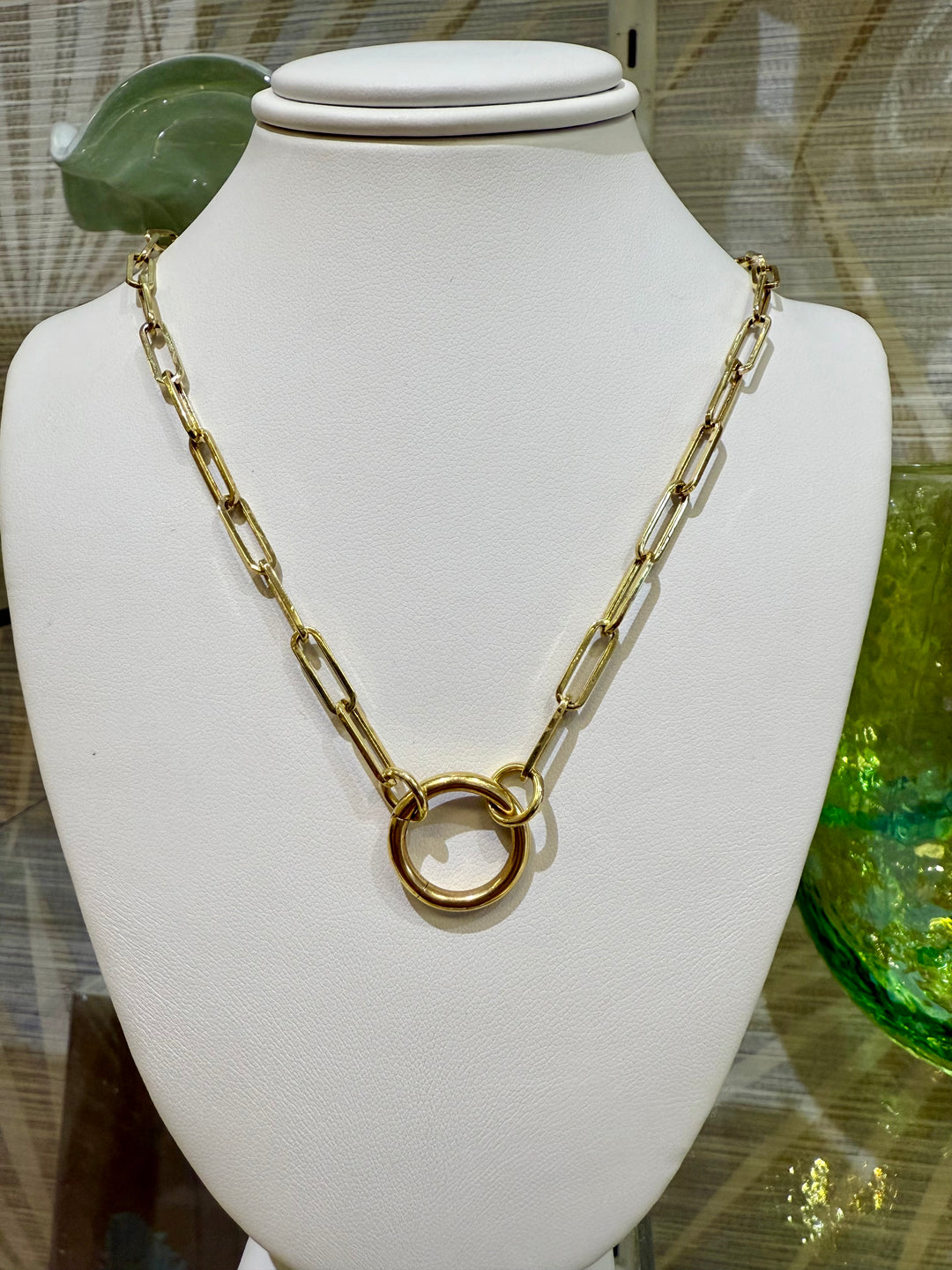 14kt paperclip chain w/o clasp