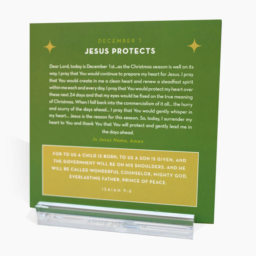 25 Days of Prayer and Scripture with Acrylic Stand