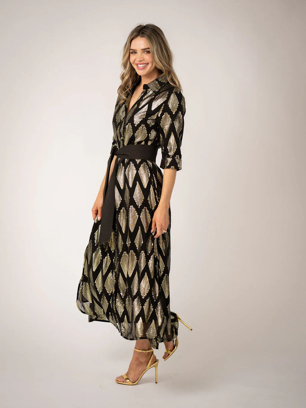 Eloise Maxi Dress | Black Deco