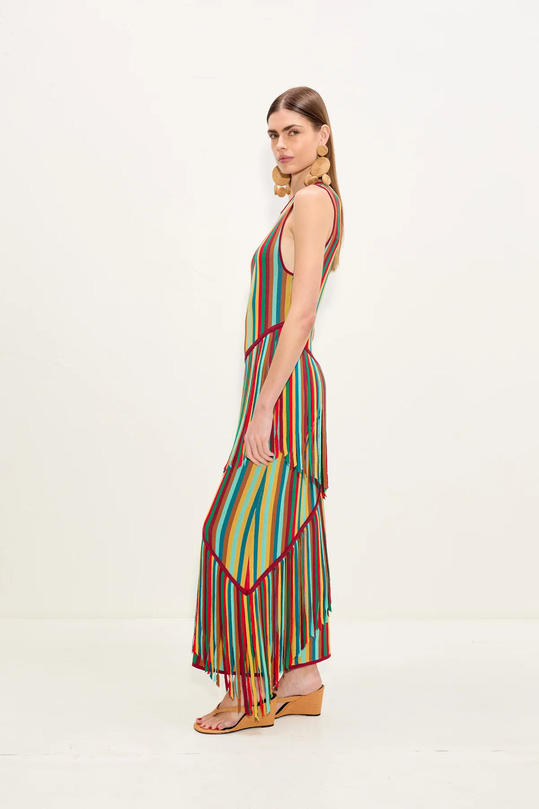 Spiral Knit Dress | Vibrant Stripe