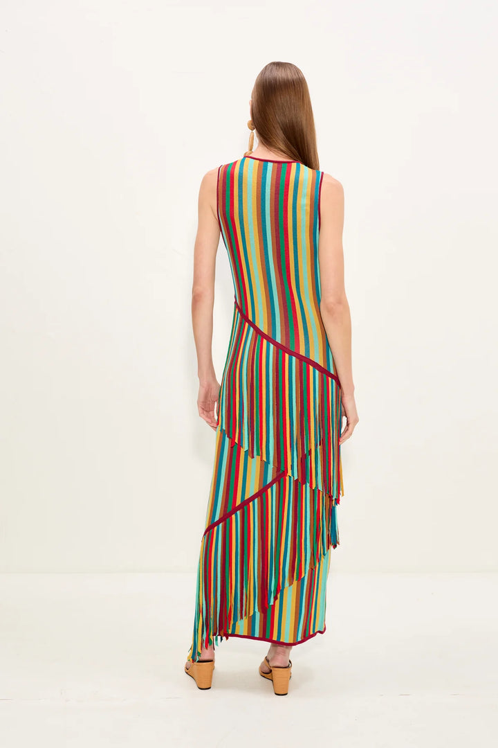 Spiral Knit Dress | Vibrant Stripe