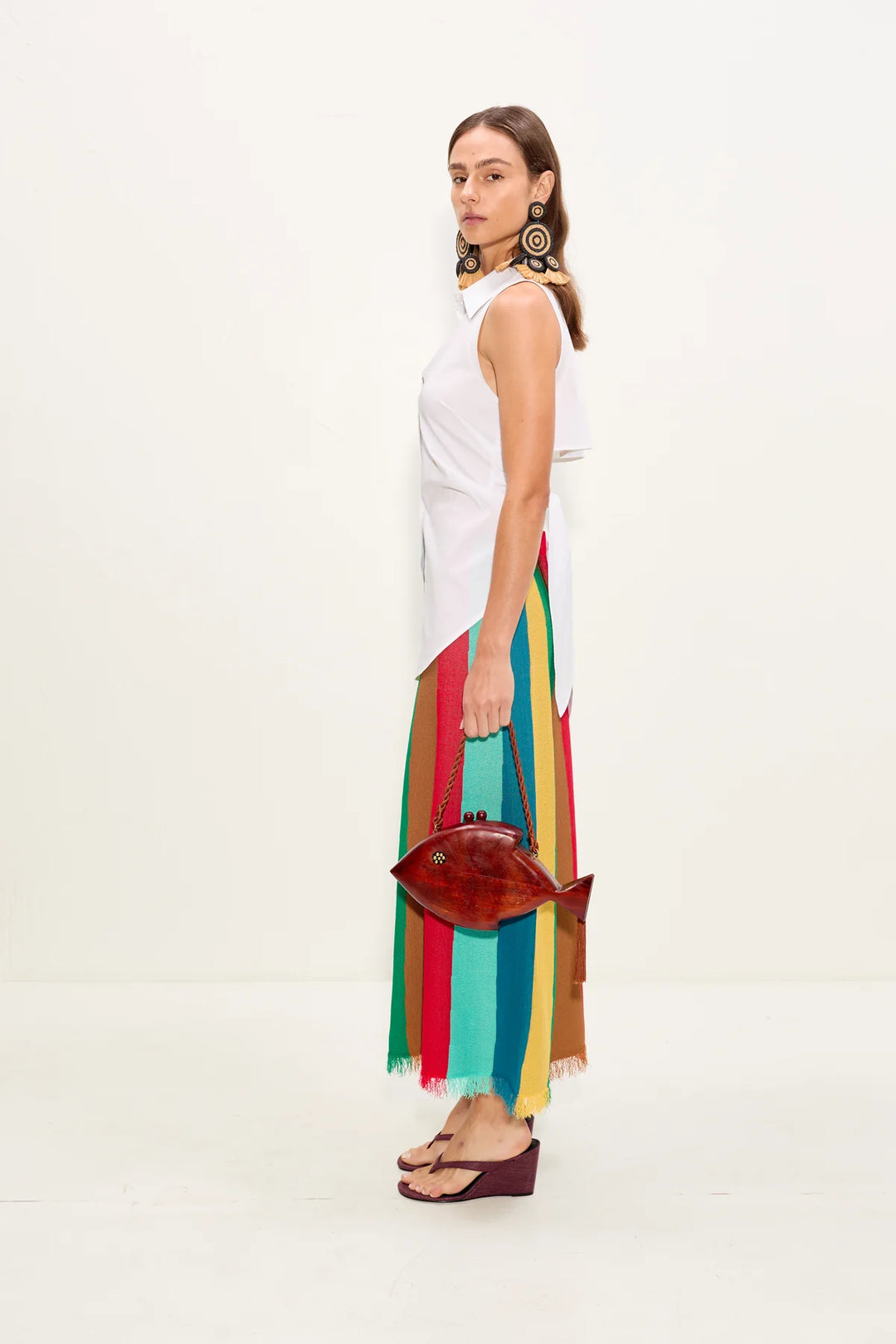 Alita Knit Skirt | Vibrant Multi Stripe