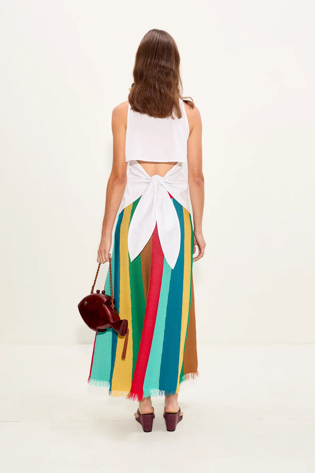 Alita Knit Skirt | Vibrant Multi Stripe