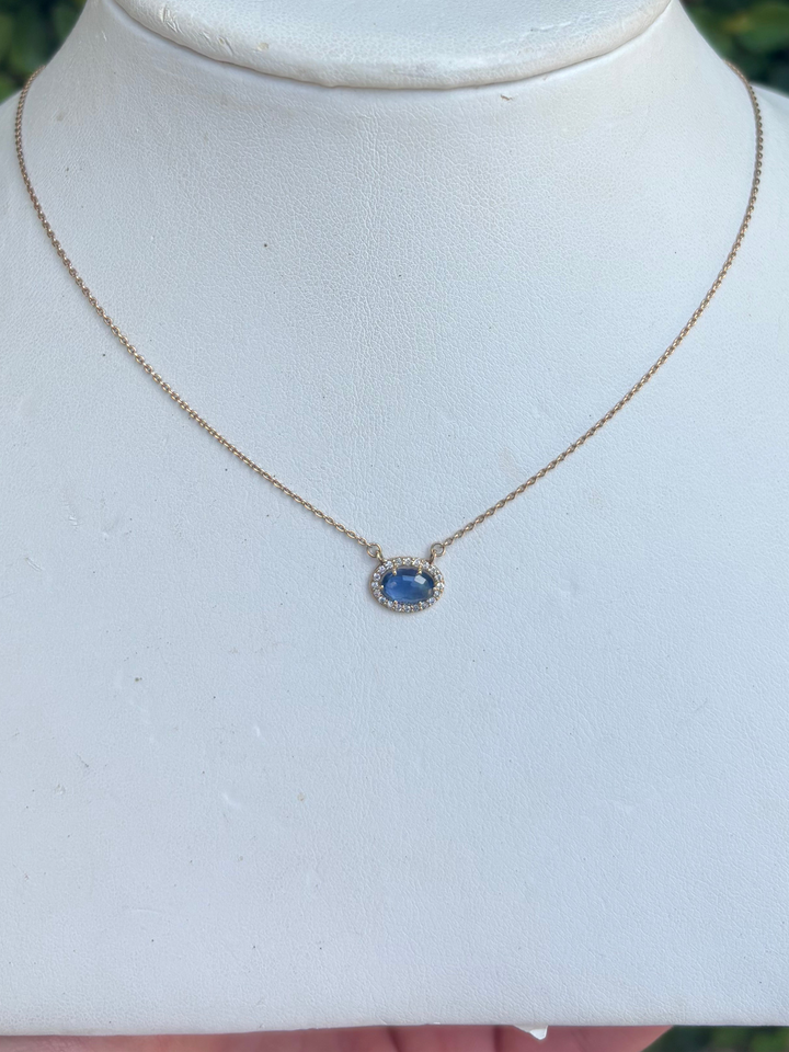 dia slice necklace w 0.08 pts diamond