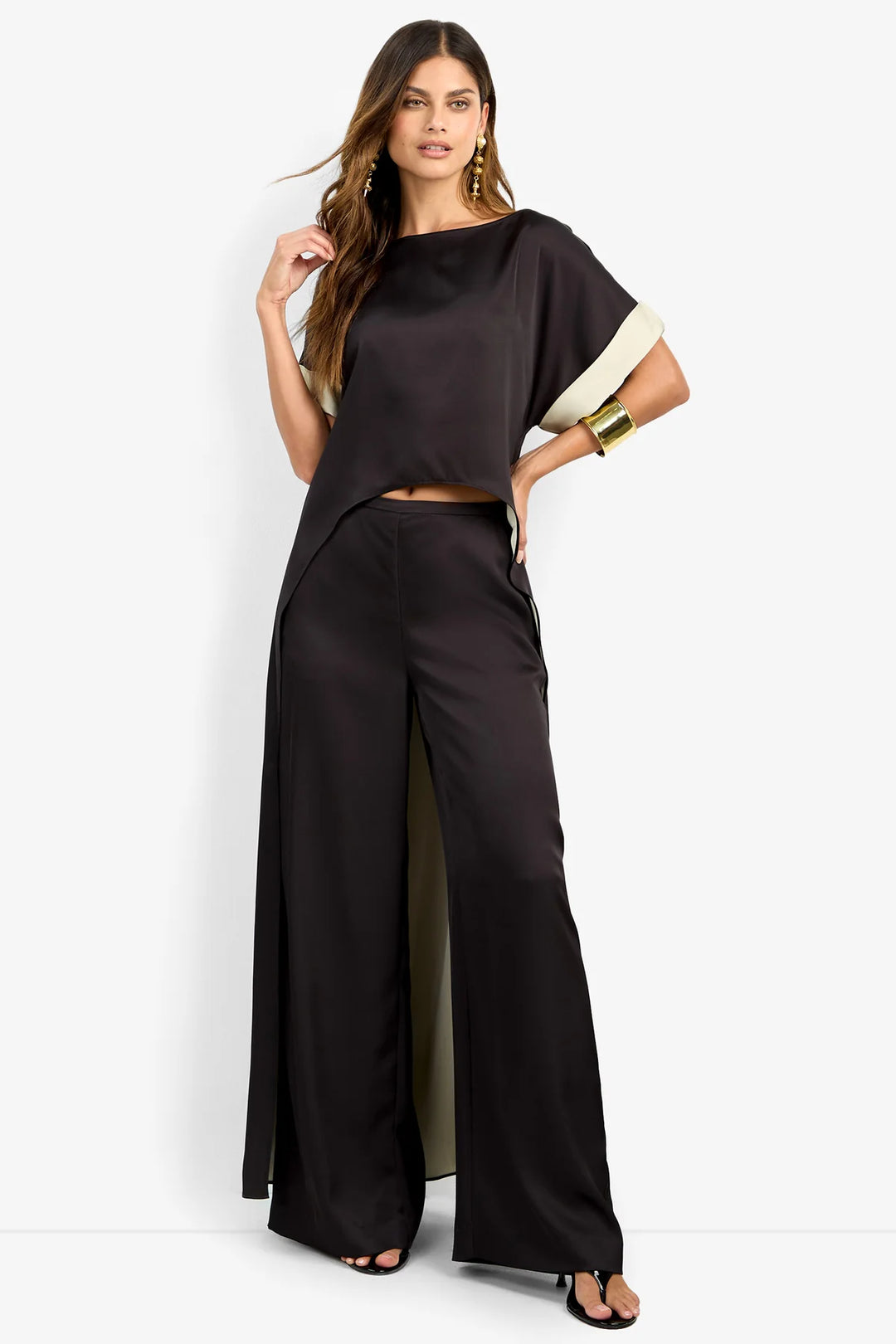 Mattiah Top | Black/Almond