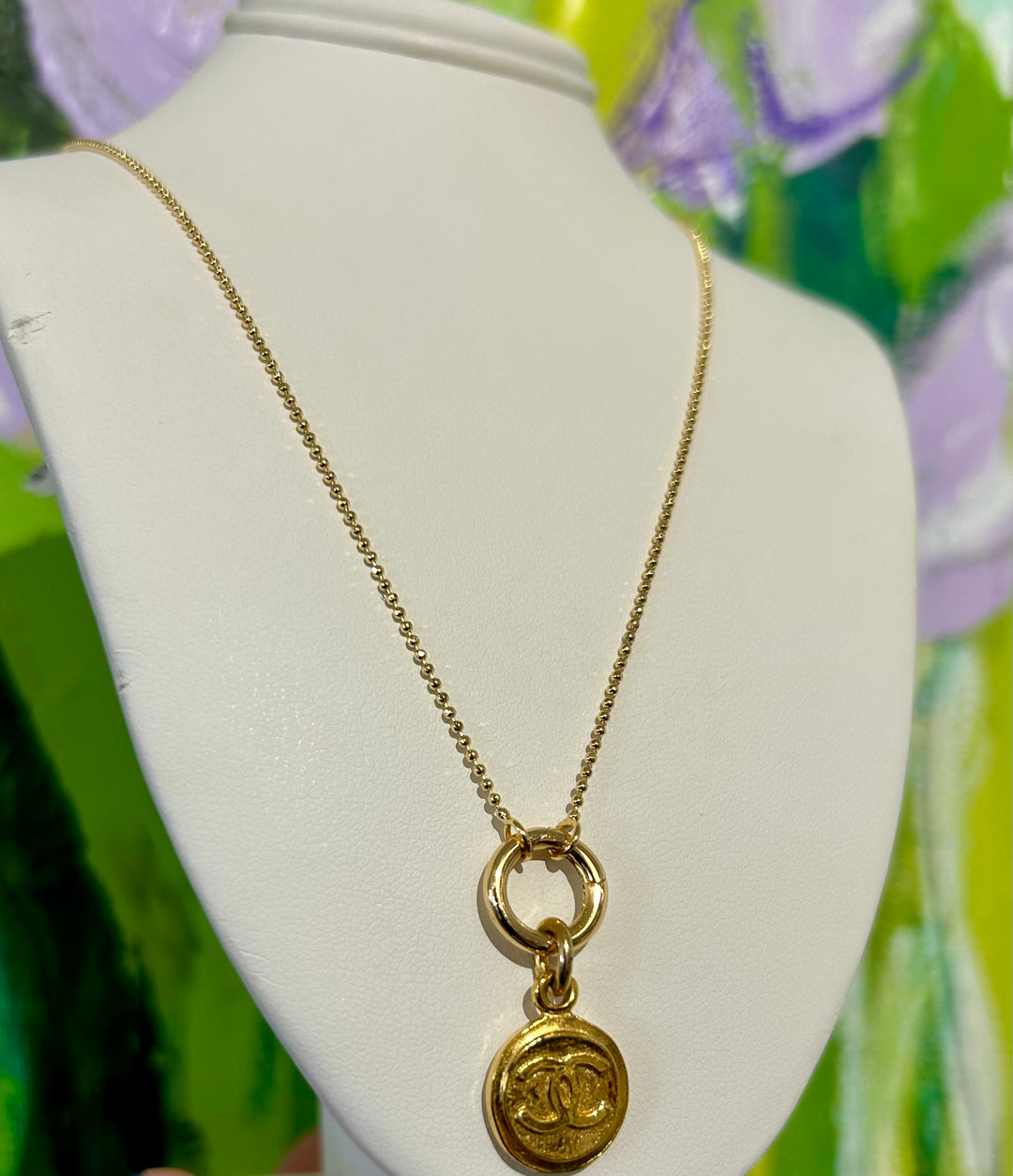 Small Coin CC Necklace