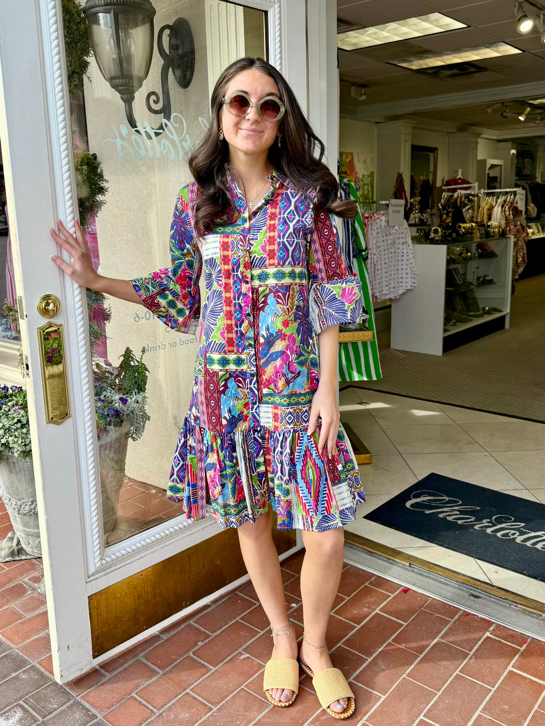 Ada Dress | Tropical Print - Charlotte's Inc