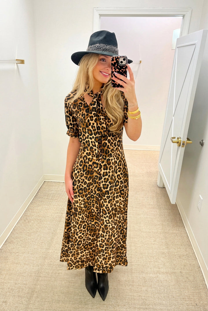 Redmond Dress | Soho Leopard Camel