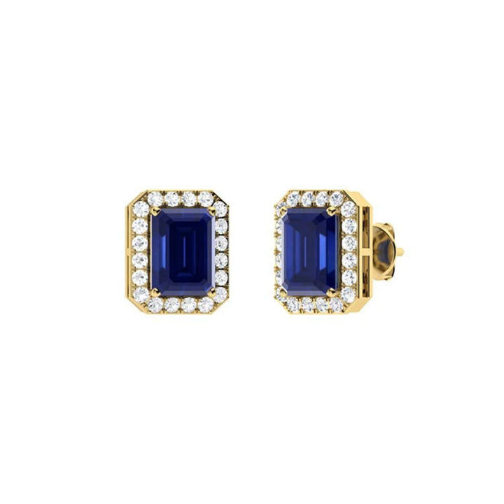 14kt Yellow Gold 1.65ct Sapphire Studs