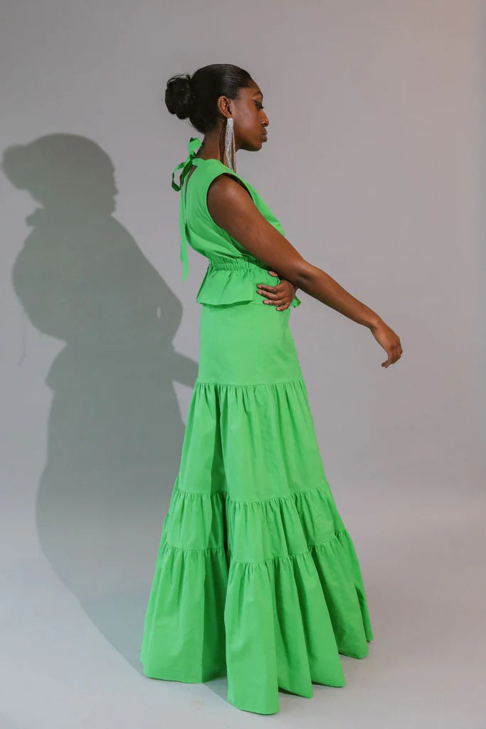 Tiered Maxi Dress | Poison Green