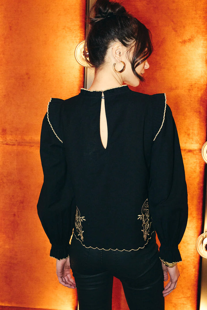 Bernice Top | Oleander Black