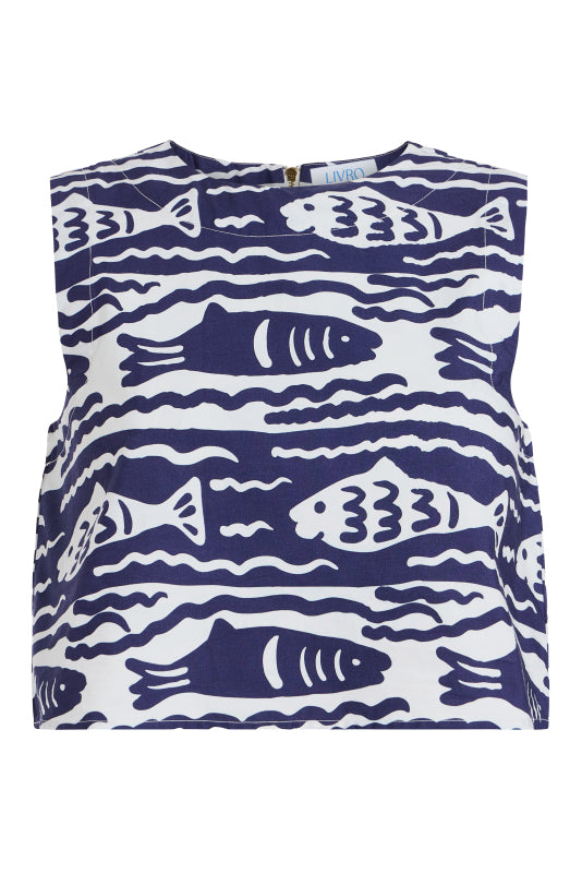 Crop Top | Fish Print