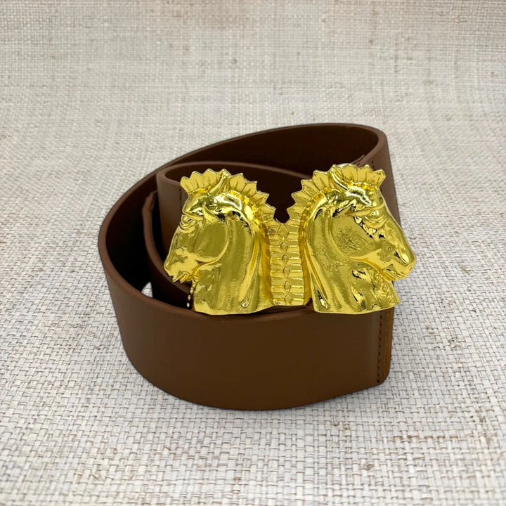 Assorted Black Leather Belt Straps & Buckles