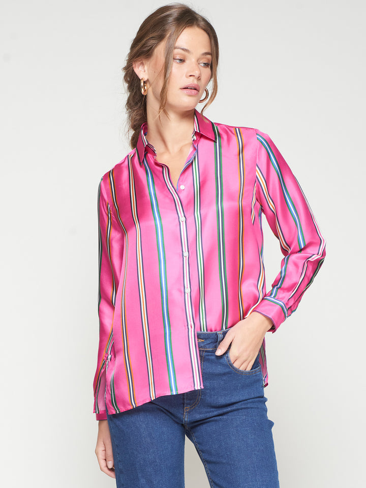 Tea Shirt | Pink Stripe