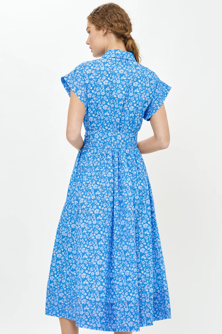 Belted Shirt Dress | Ditsy Blue
