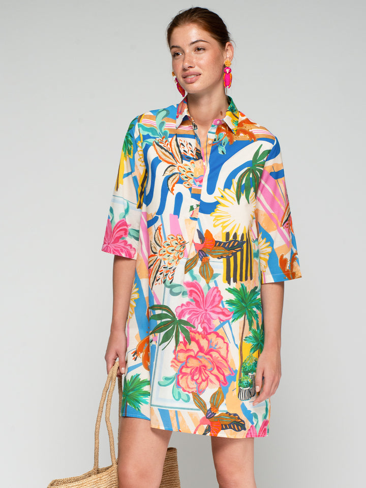 Shirt Dress | Multicolor Print