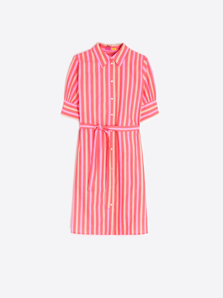 Shirt Dress | Pink Stripe