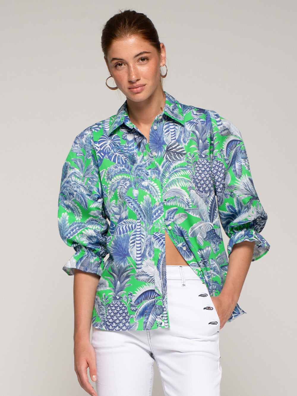 Manga Shirt | Blue Green - Charlotte's Inc