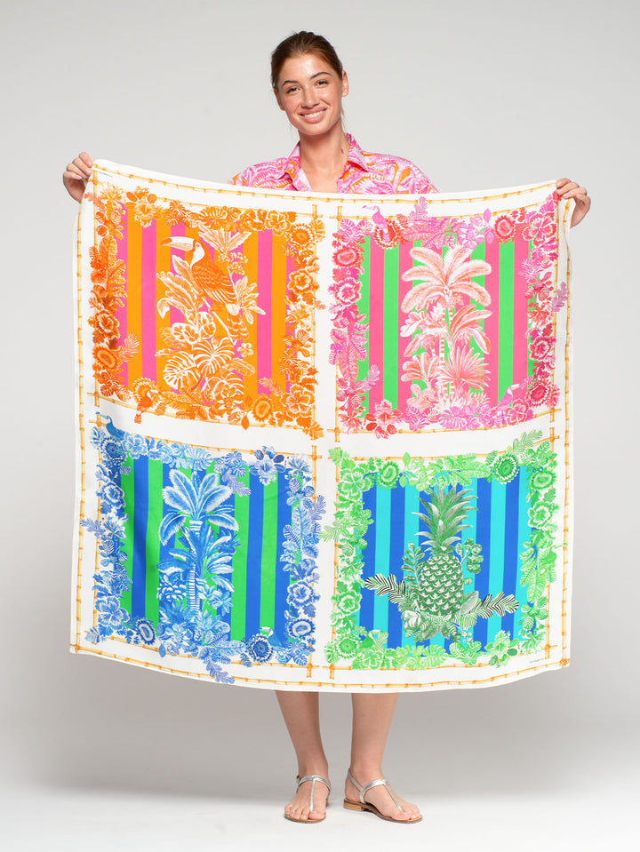 Foulard Silk Scarf | Tropical - Charlotte's Inc