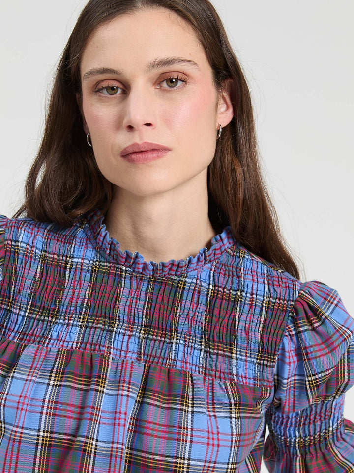 Senna Shirt | Blue Plaid