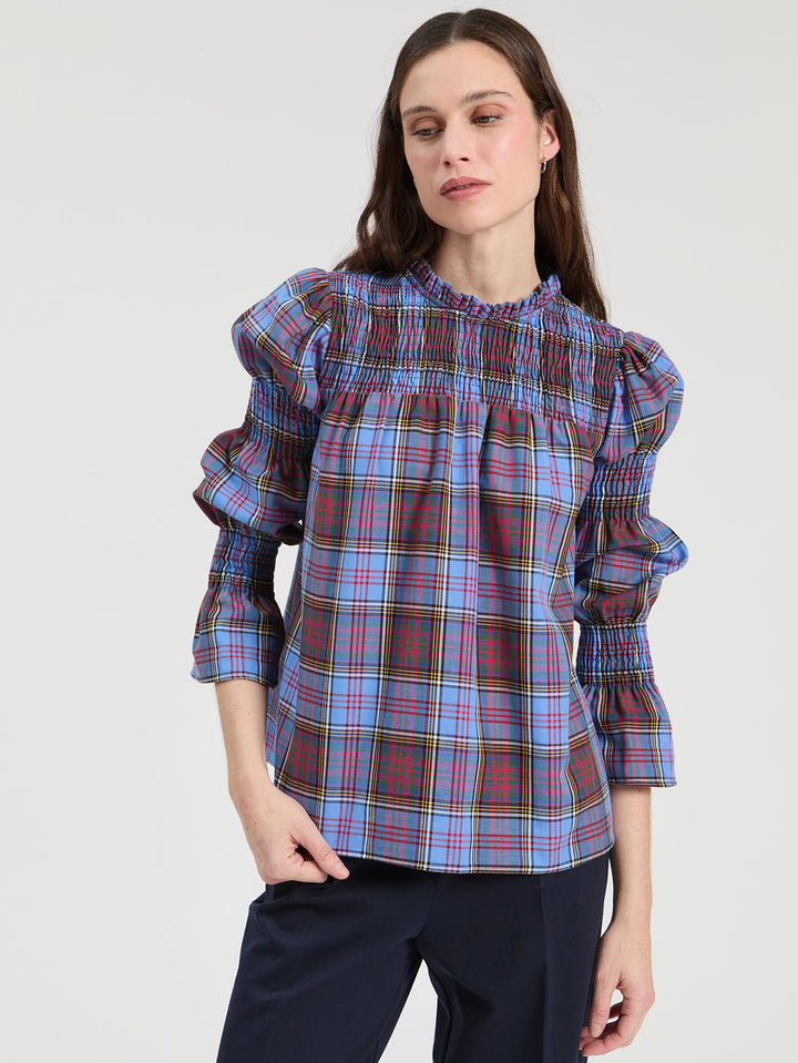 Senna Shirt | Blue Plaid