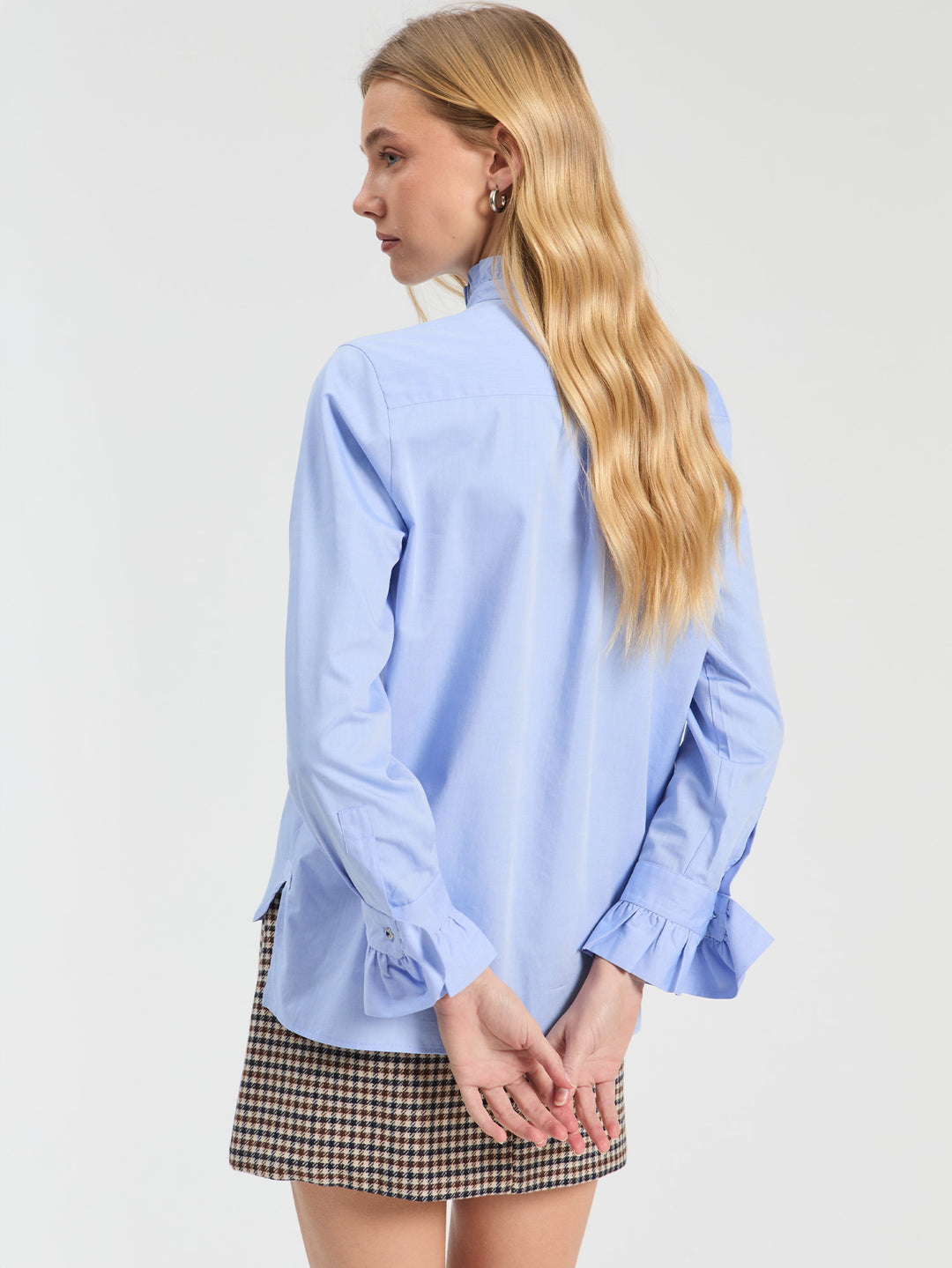 Nicola Embroidered Shirt | Blue