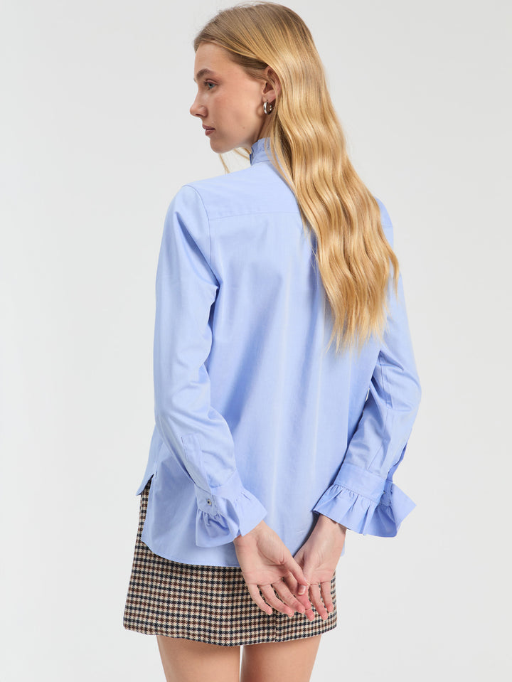 Nicola Embroidered Shirt | Blue