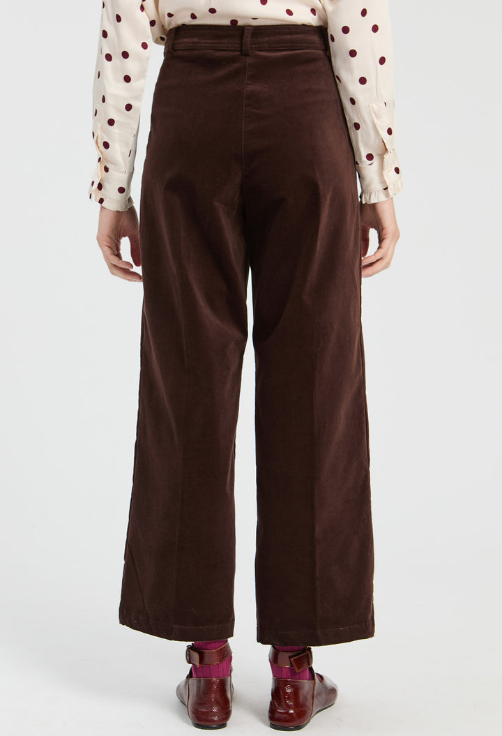 Ari Velvet Trousers | Brown