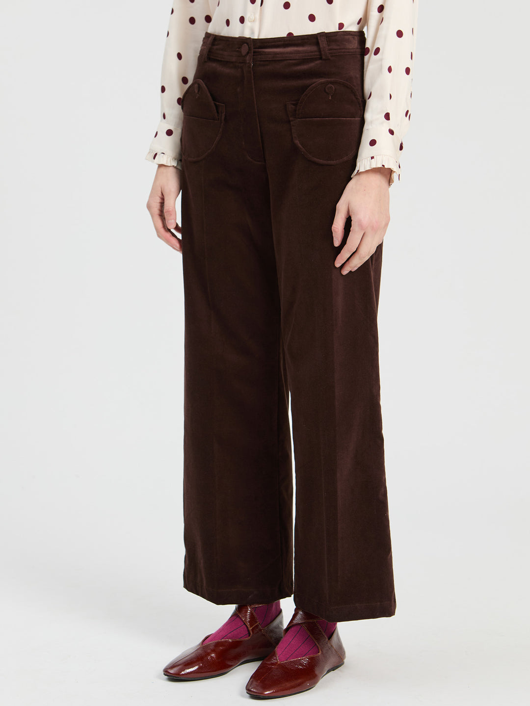 Ari Velvet Trousers | Brown