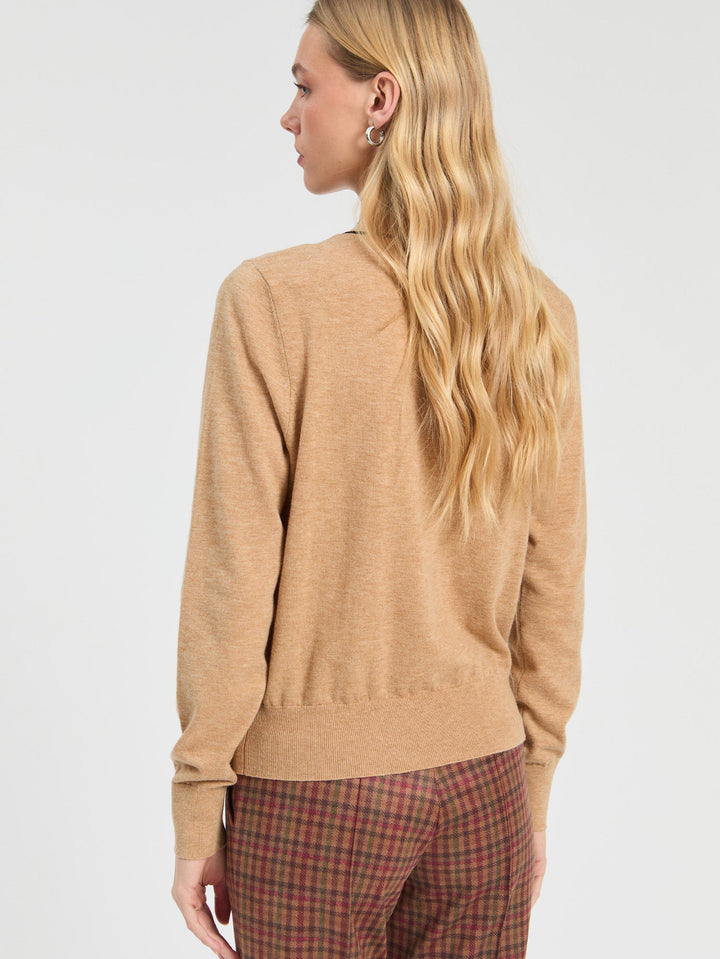 Bow Sweater | Beige & Black