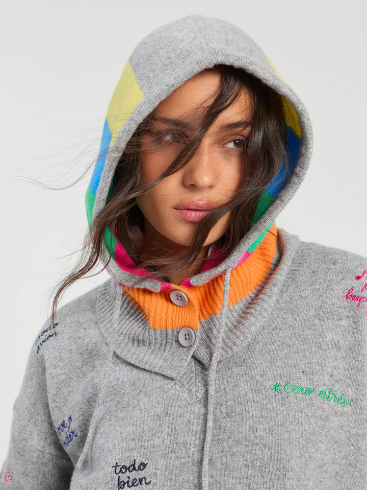 Knitwear Hood | Multicolor & Grey