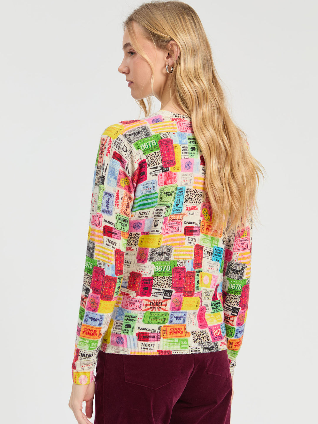Printed Tickets Sweater