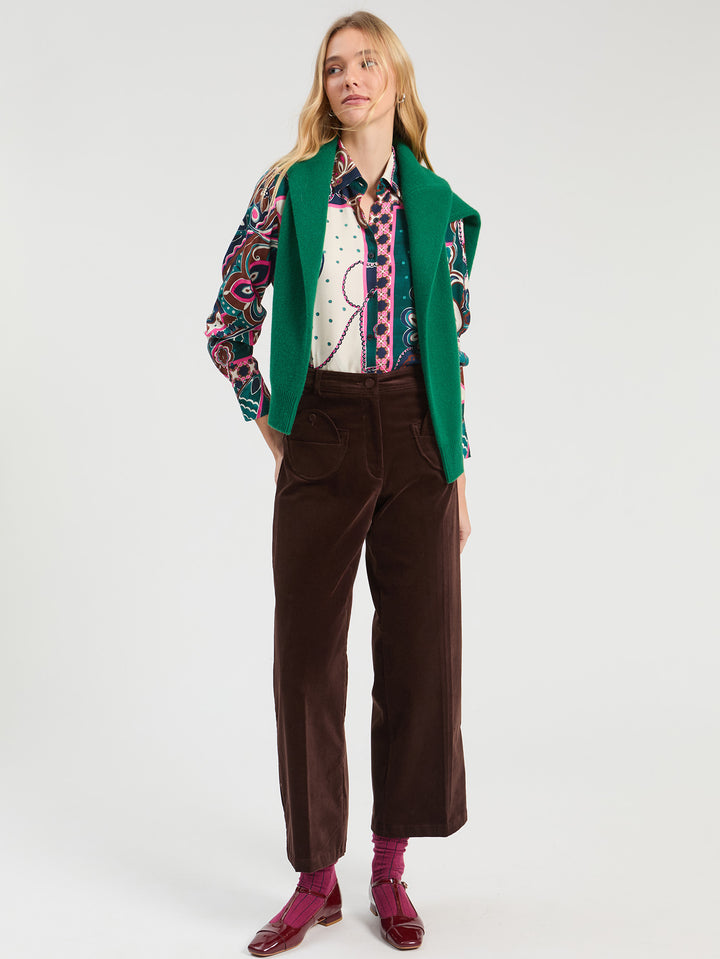 Mariela Shirt | Green & Pink