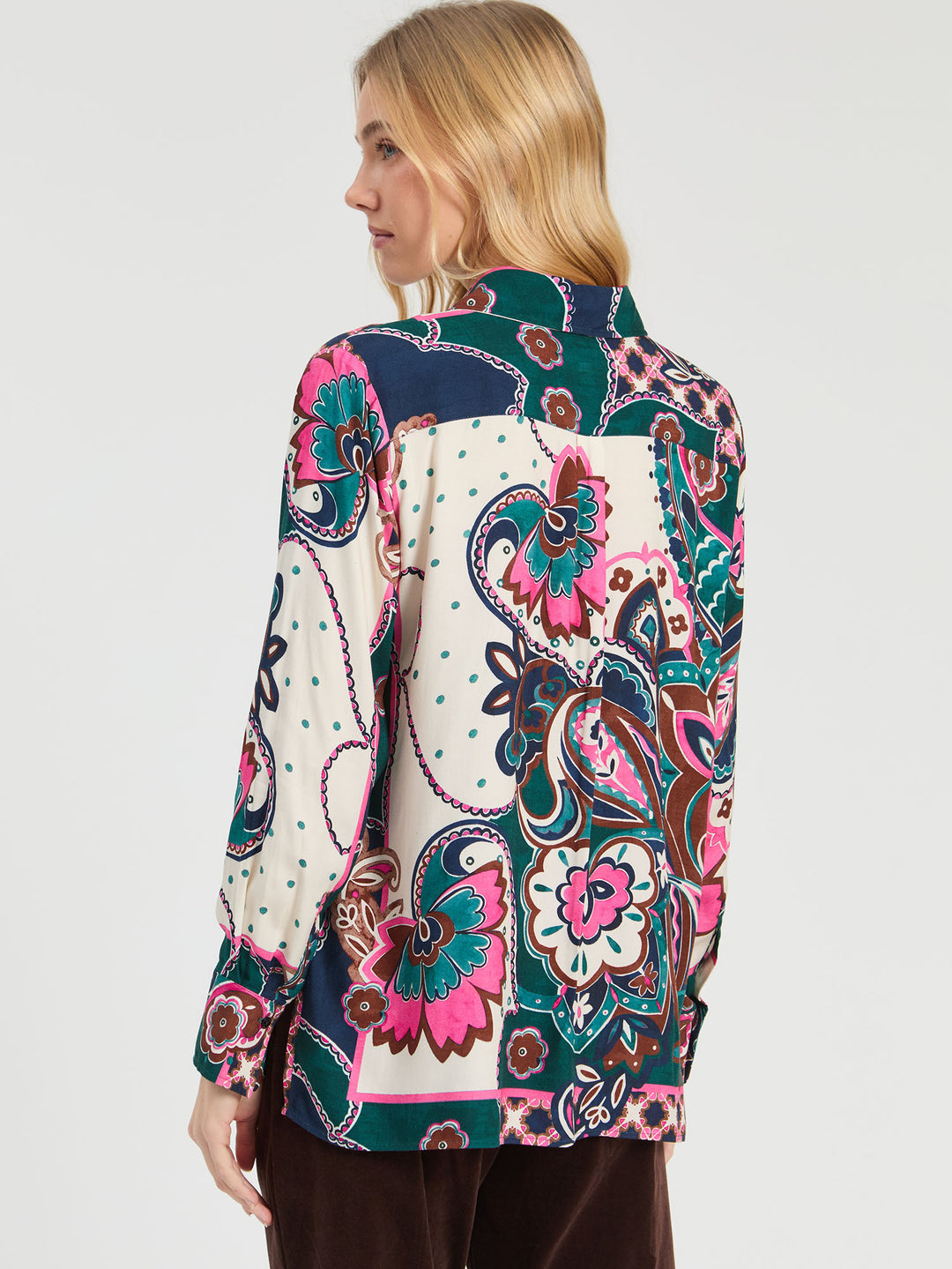 Mariela Shirt | Green & Pink