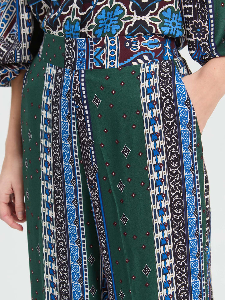 Lucia Trousers | Green and Blue