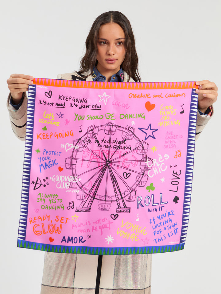 Noria Print Silk Scarf