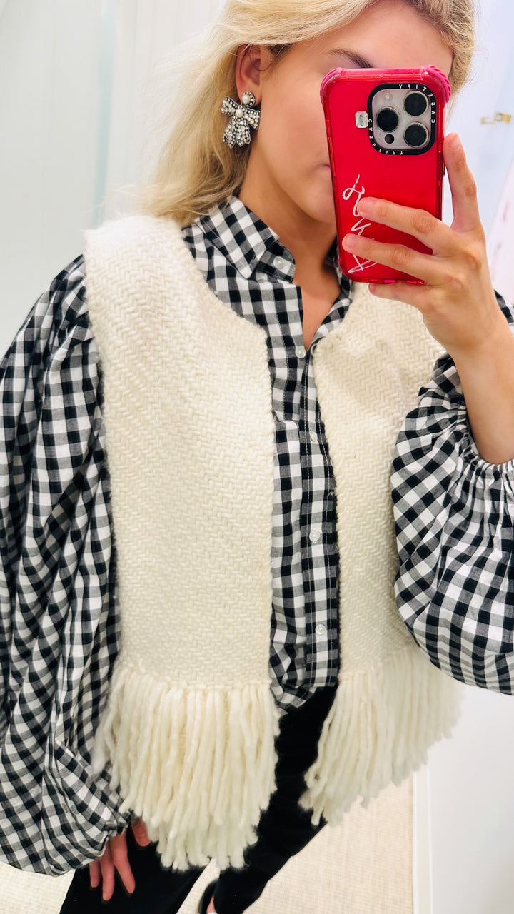 Western Merino Wool Vest | Natural